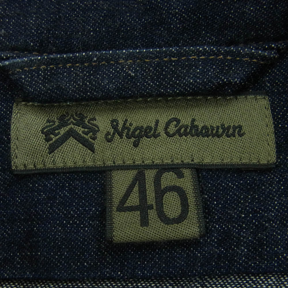Nigel Cabourn ナイジェルケーボン 80480010001 P/O Work Shirts 10oz Denim プルオーバー デニム 長袖 シャツ インディゴブルー系 46【中古】