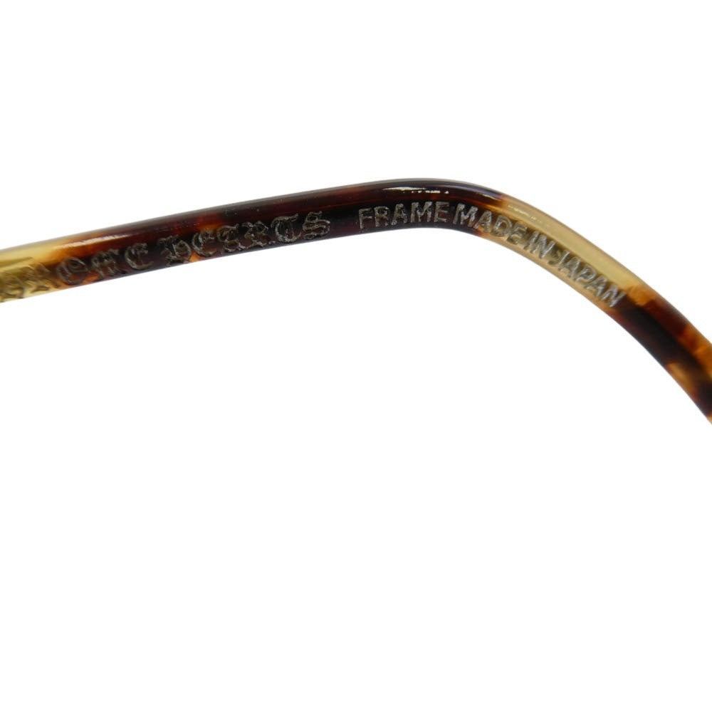 CHROME HEARTS クロムハーツ（原本無） 購入冊子付属 BUBBA-A ウェリントン クロステンプル サングラス メガネ 眼鏡 ゴールド系 マルチカラー系 49□22-145【中古】