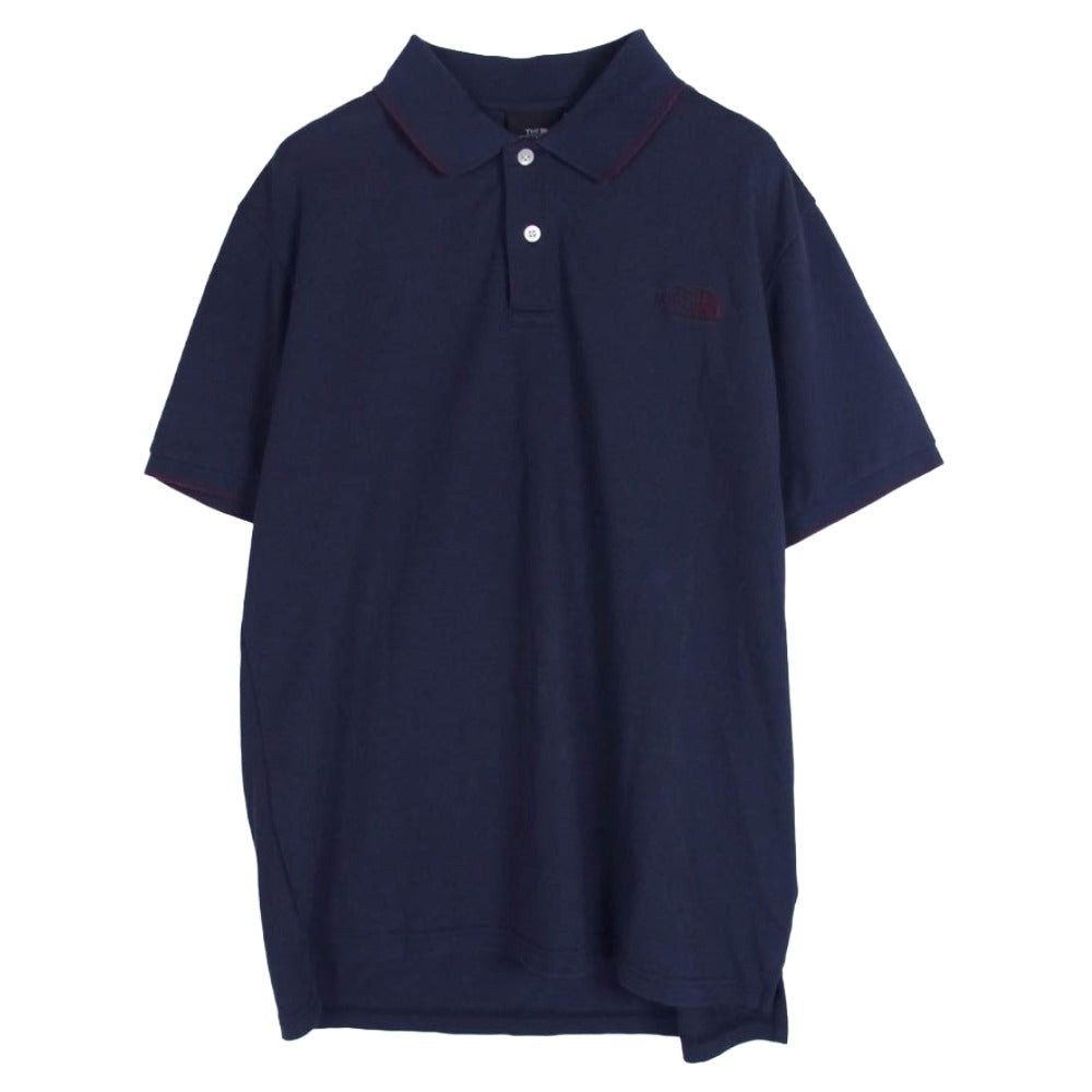 THE NORTH FACE ノースフェイス NT21543 MAXIFRESH LINED POLO マキシフレッシュ 半袖 ポロ シャツ ネイビー系 L【中古】
