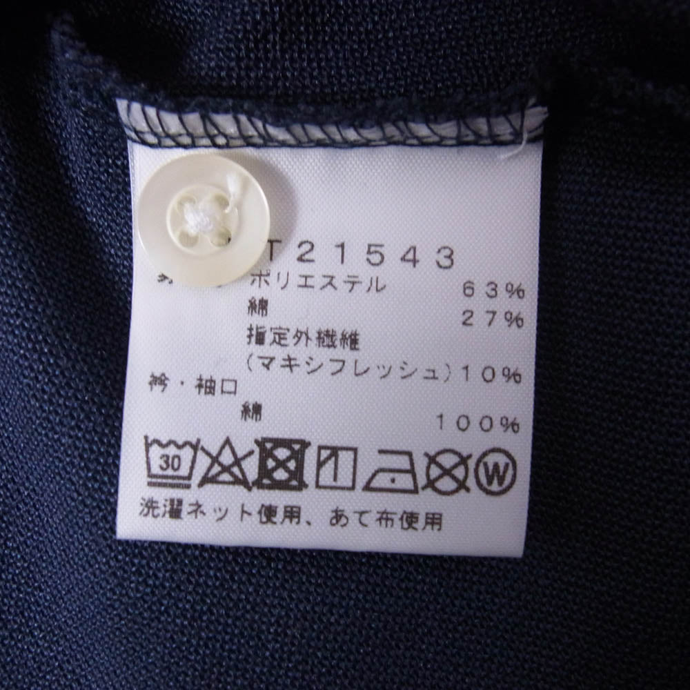 THE NORTH FACE ノースフェイス NT21543 MAXIFRESH LINED POLO マキシフレッシュ 半袖 ポロ シャツ ネイビー系 L【中古】