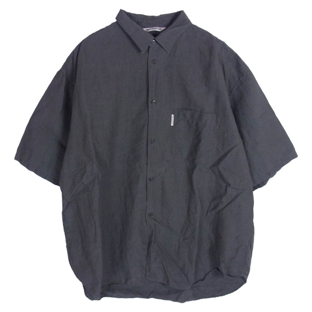COOTIE クーティー Linen S/S Shirt リネン 半袖 シャツ モスグリーン系 L【中古】