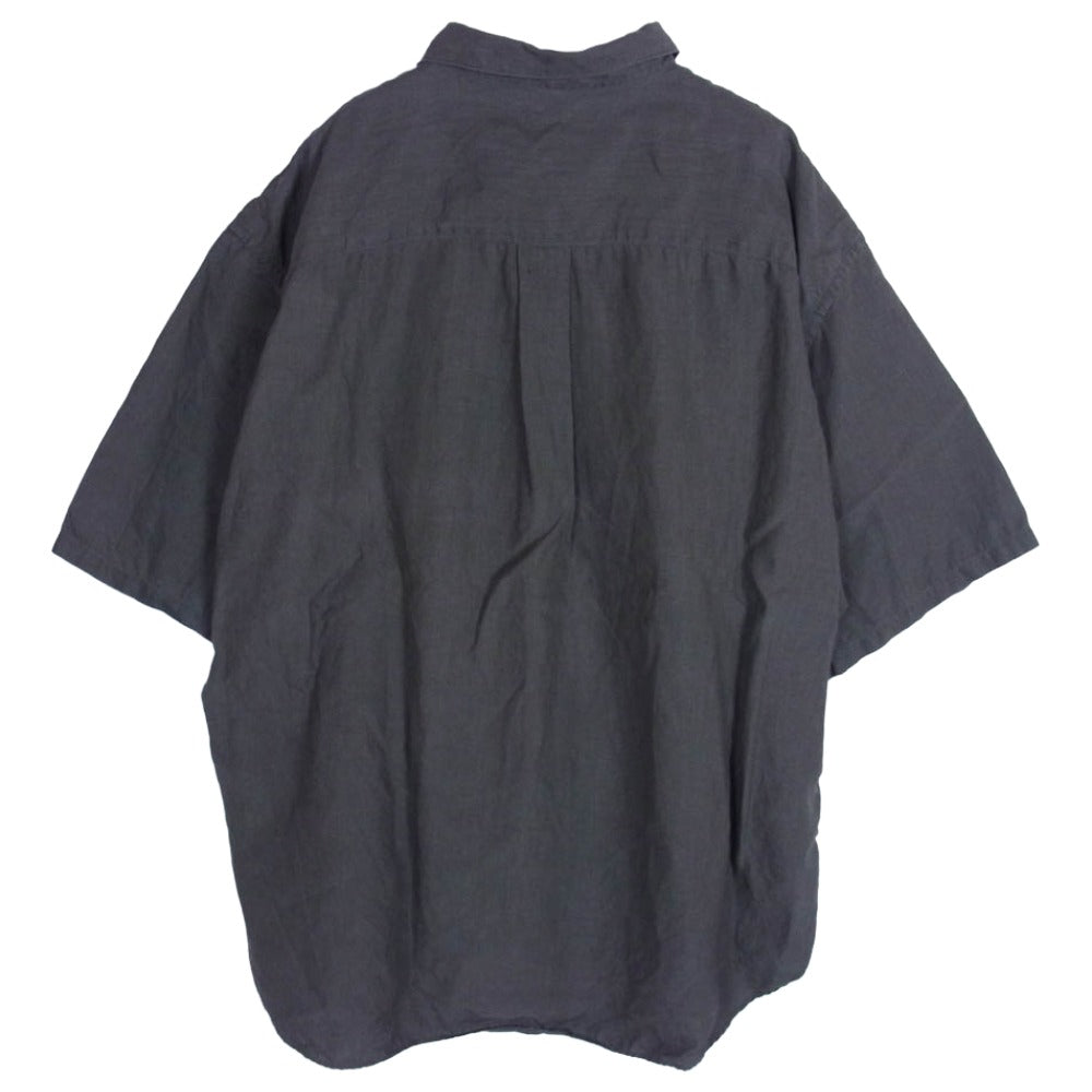 COOTIE クーティー Linen S/S Shirt リネン 半袖 シャツ モスグリーン系 L【中古】