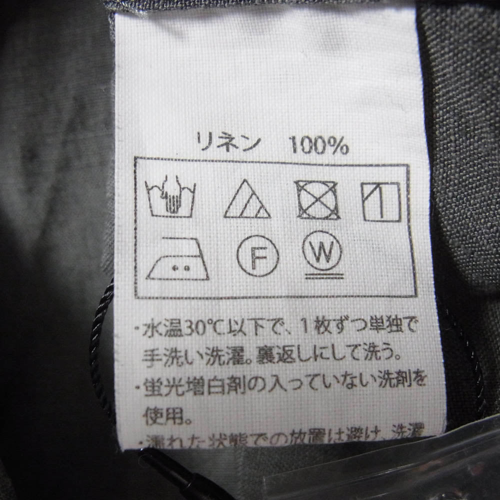 COOTIE クーティー Linen S/S Shirt リネン 半袖 シャツ モスグリーン系 L【中古】