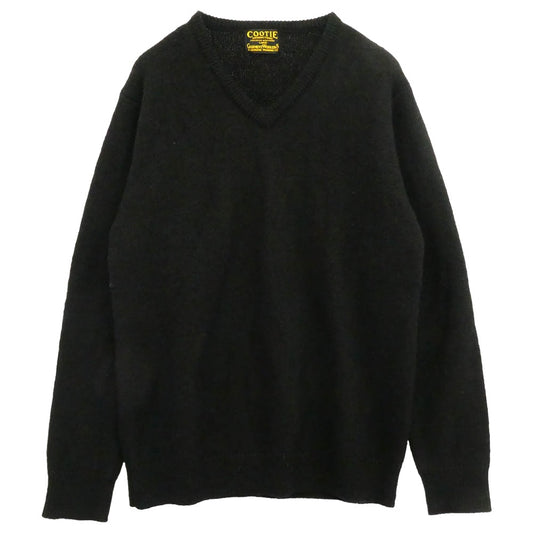 COOTIE クーティー アルパカ Vネックニット セーター ブラック系 L【中古】