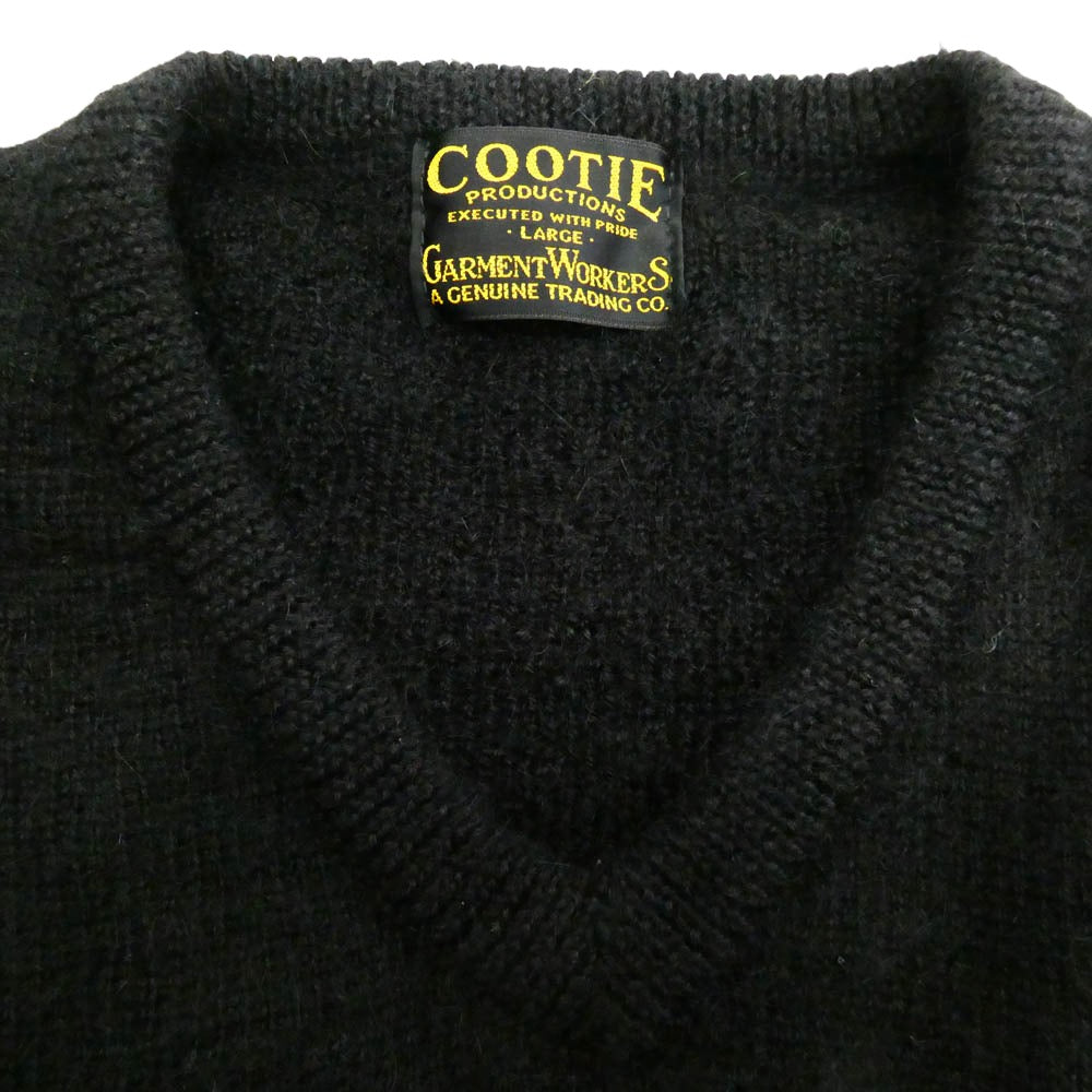 COOTIE クーティー アルパカ Vネックニット セーター ブラック系 L【中古】