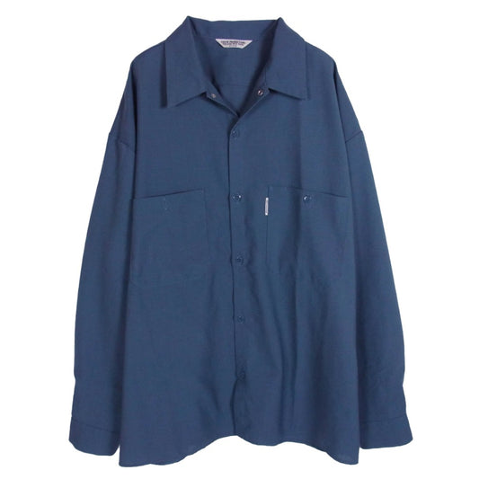 COOTIE クーティー T/W Work Shirt ポリエステル ウール ワーク シャツ ブルー系 XL【中古】