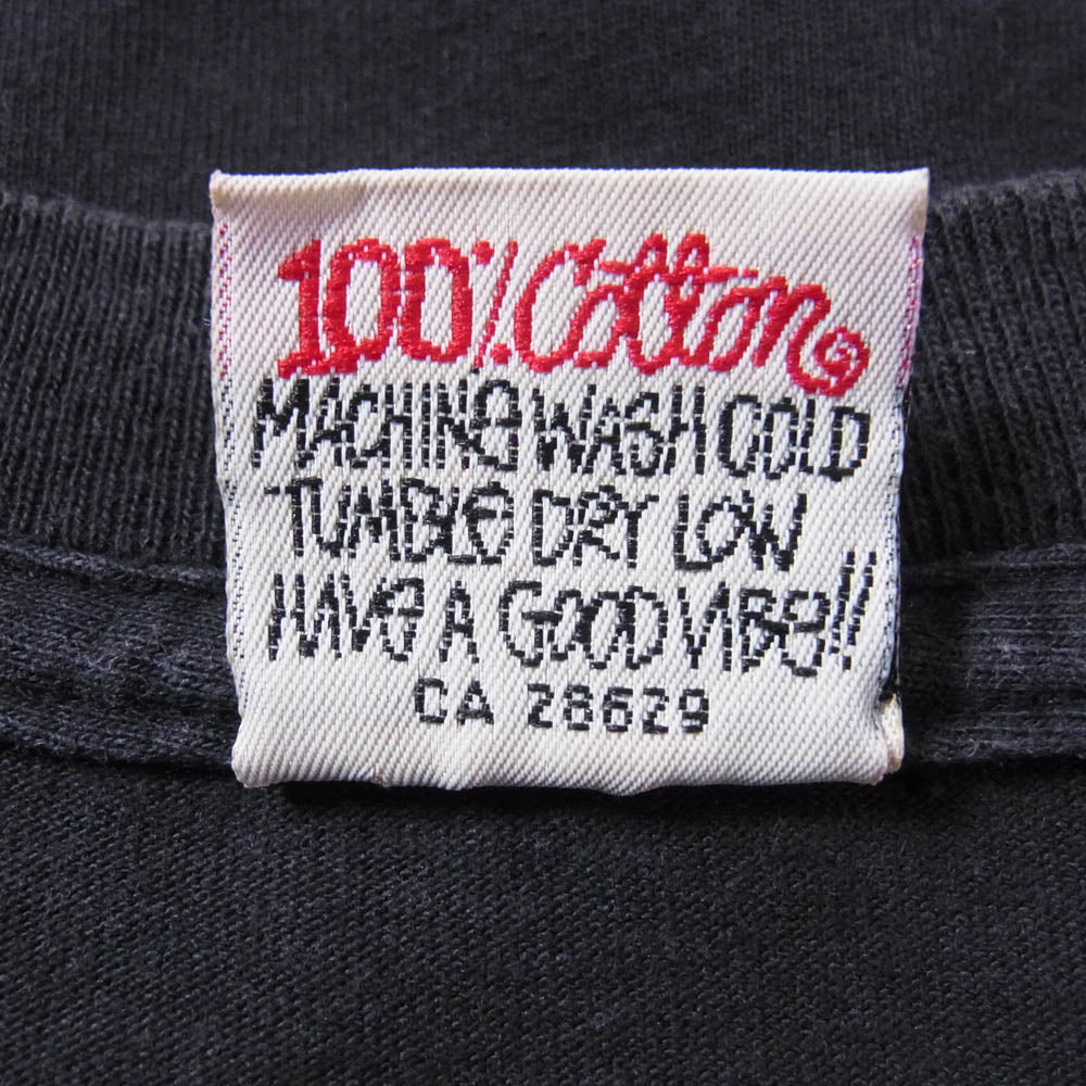 STUSSY ステューシー 90s old stussy 白タグ Sロゴ 長袖 Tシャツ カットソー ブラック系 L【中古】