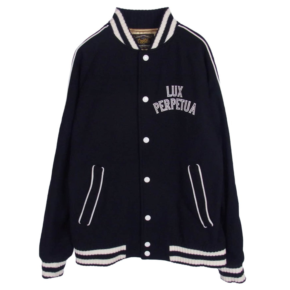 COOTIE クーティー LUX PERPETUA GLORIA ウール アワード スタジアム ジャケット Lサイズ ブラック系 L【中古】