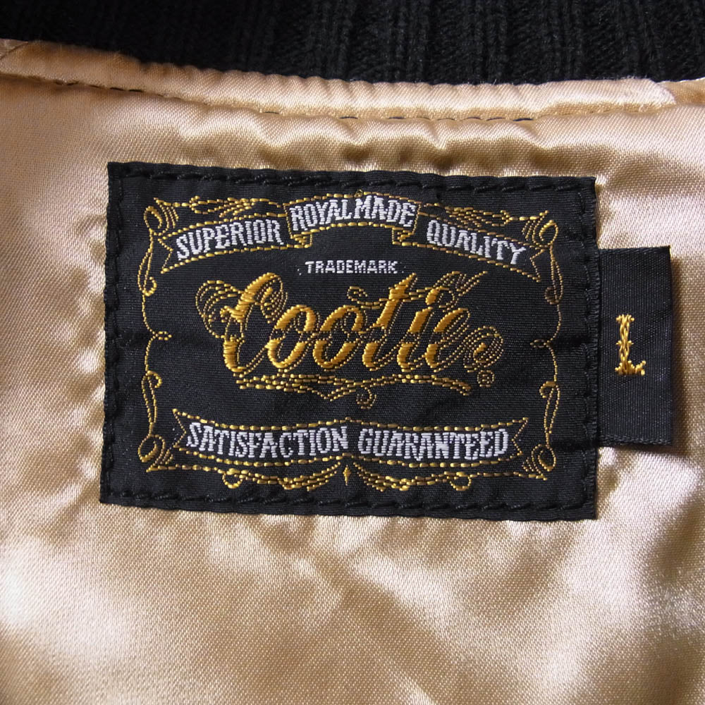 COOTIE クーティー LUX PERPETUA GLORIA ウール アワード スタジアム ジャケット Lサイズ ブラック系 L【中古】