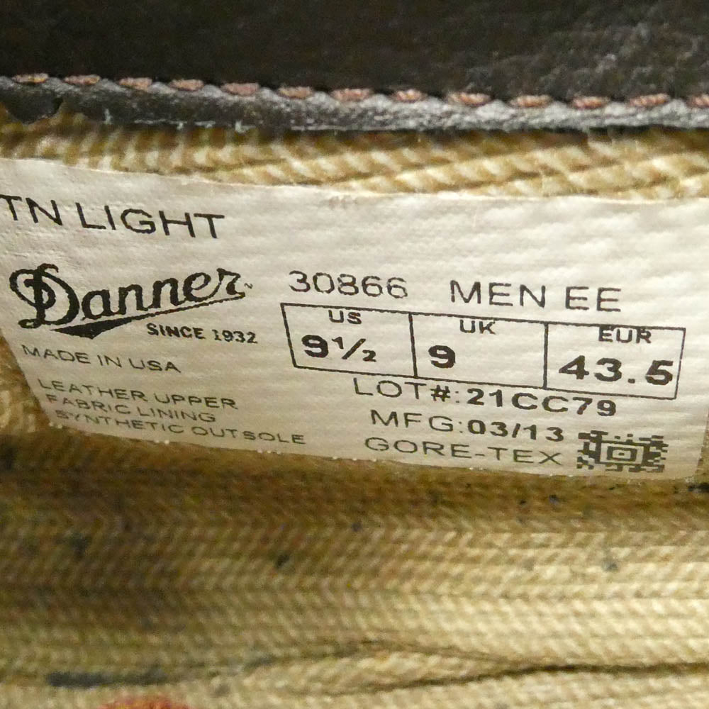 Danner ダナー USA製 白タグ MOUNTAIN LIGHT マウンテンライト ブーツ ブラウン系 US9.5 EE【中古】