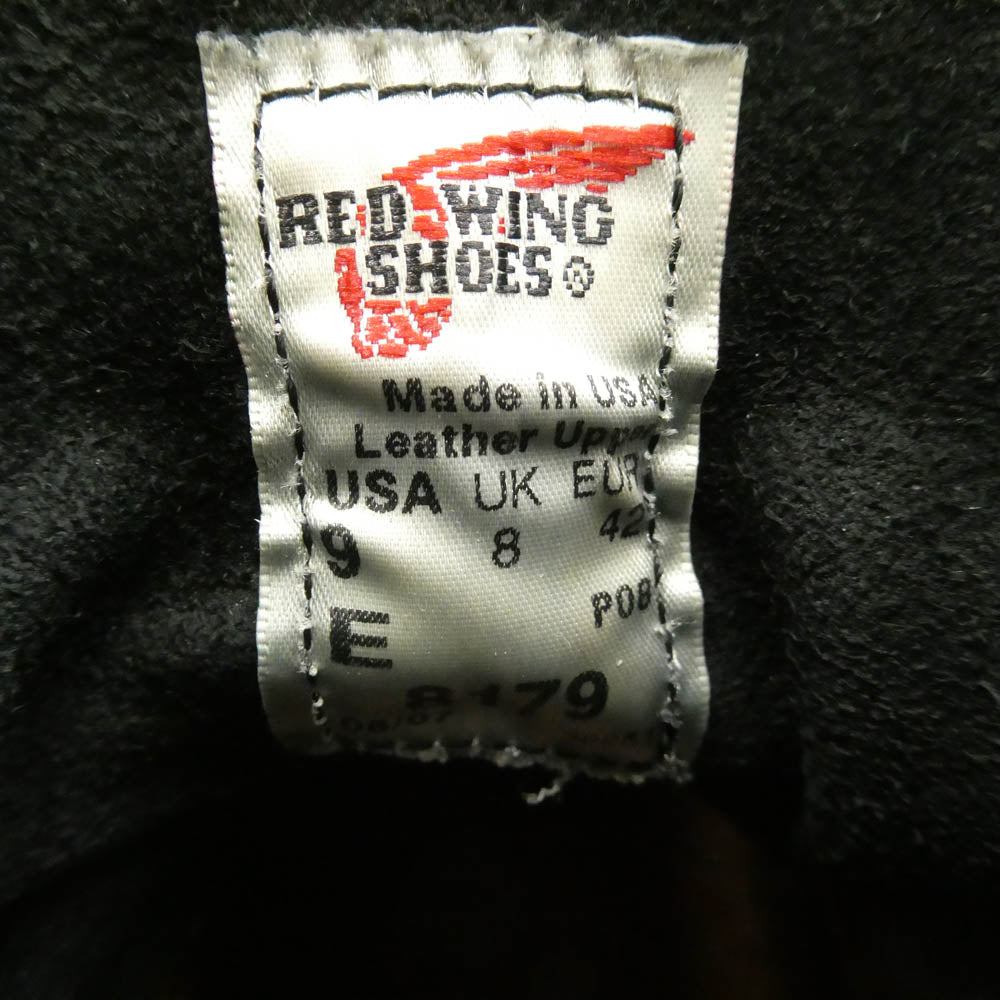 RED WING レッドウィング 8179 6inch Classic Moc 6インチ モックトゥ ブーツ ブラック系 US9E【中古】