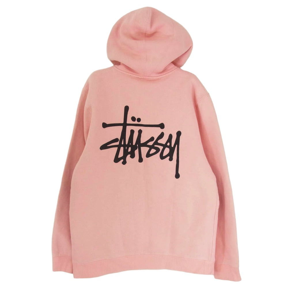 STUSSY ステューシー Z4000SAS17 ロゴ プリント プルオーバー スウェット パーカー フーディー ピンク系 M【中古】