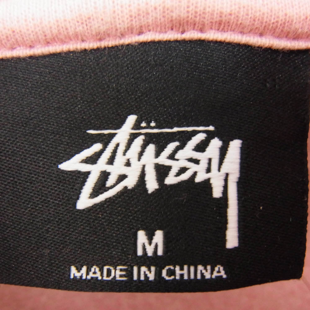 STUSSY ステューシー Z4000SAS17 ロゴ プリント プルオーバー スウェット パーカー フーディー ピンク系 M【中古】