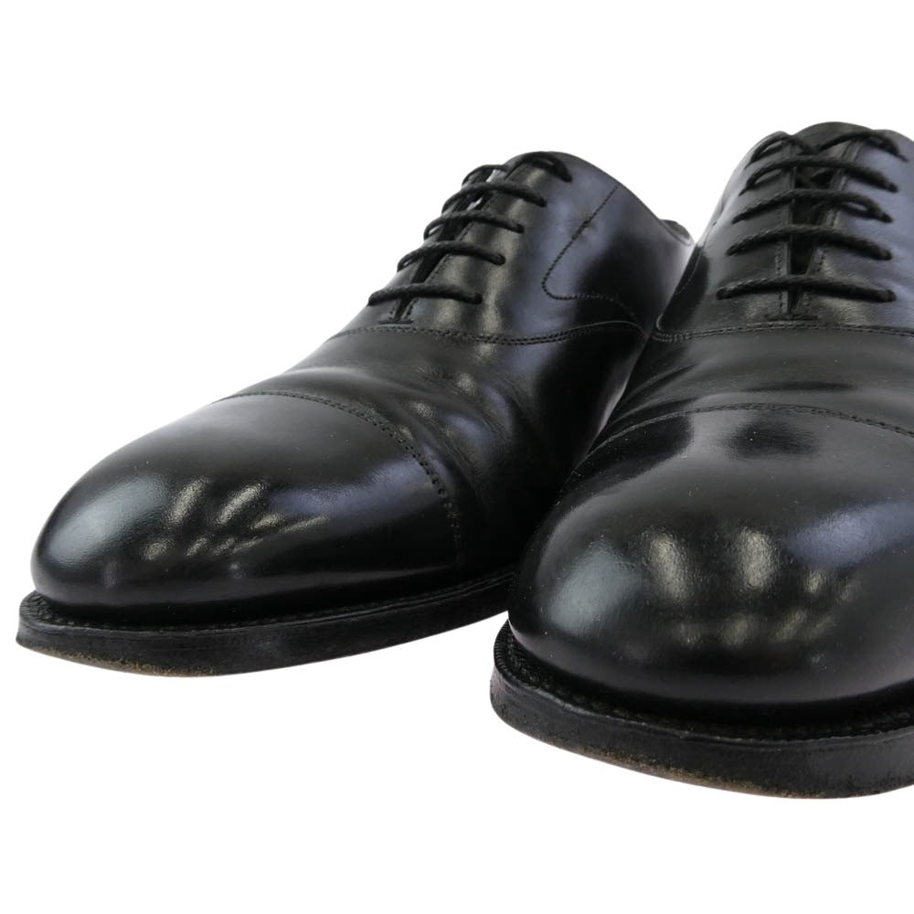 EDWARD GREEN エドワードグリーン 202 英国製 CHELSEA チェルシー ストレートチップ シューズ ブラック系 6.5【中古】