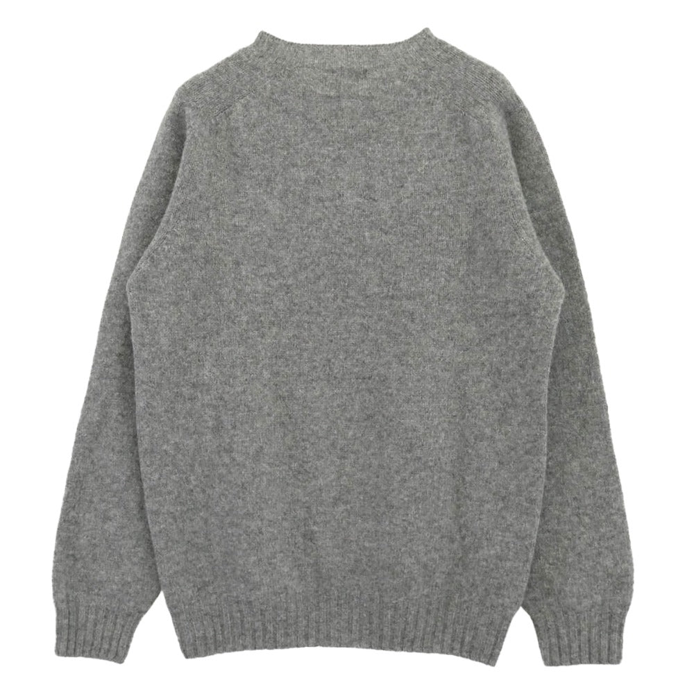 INVERALLAN インバーアラン SHETLAND CREWNECK SWEATER シェットランド クルーネック ニット セーター グレー系 40【美品】【中古】