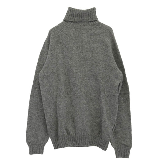 INVERALLAN インバーアラン SHETLAND TURTLENECK SWEATER タートルネック シェットランド ニット セーター グレー系 40【美品】【中古】