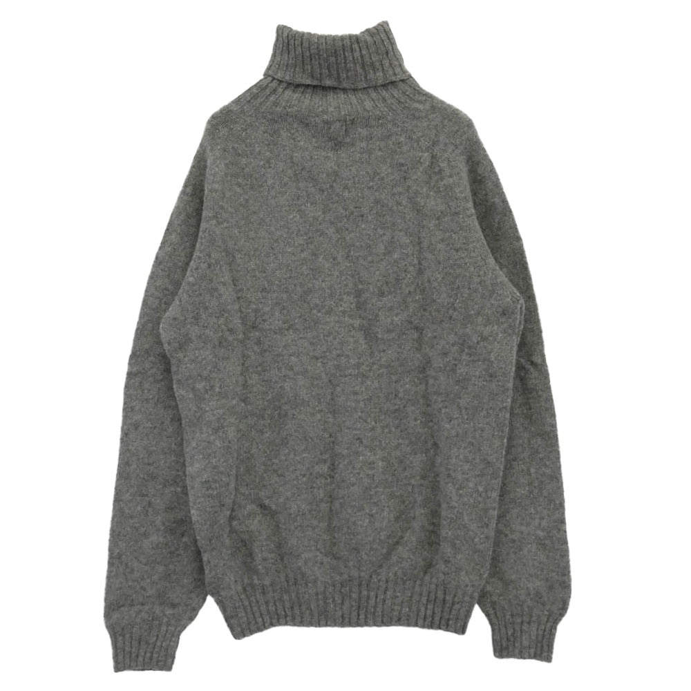 INVERALLAN インバーアラン SHETLAND TURTLENECK SWEATER タートルネック シェットランド ニット セーター グレー系 40【美品】【中古】