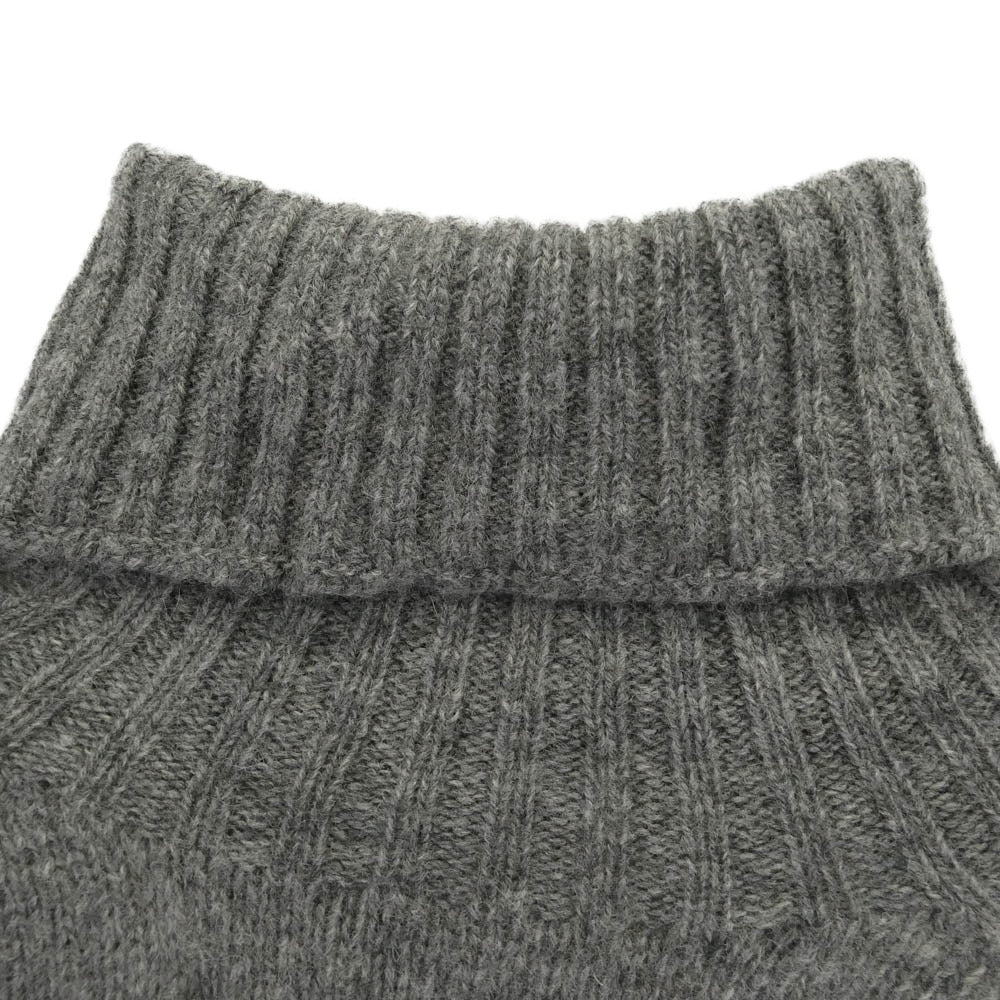INVERALLAN インバーアラン SHETLAND TURTLENECK SWEATER タートルネック シェットランド ニット セーター グレー系 40【美品】【中古】