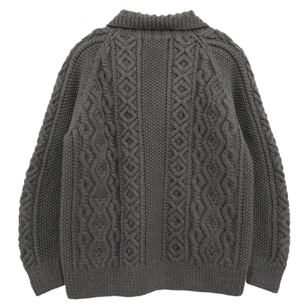 INVERALLAN インバーアラン 3A LUMBER CARDIGAN 緑タグ ランバー カーディガン グレー グレー系【極上美品】【中古】