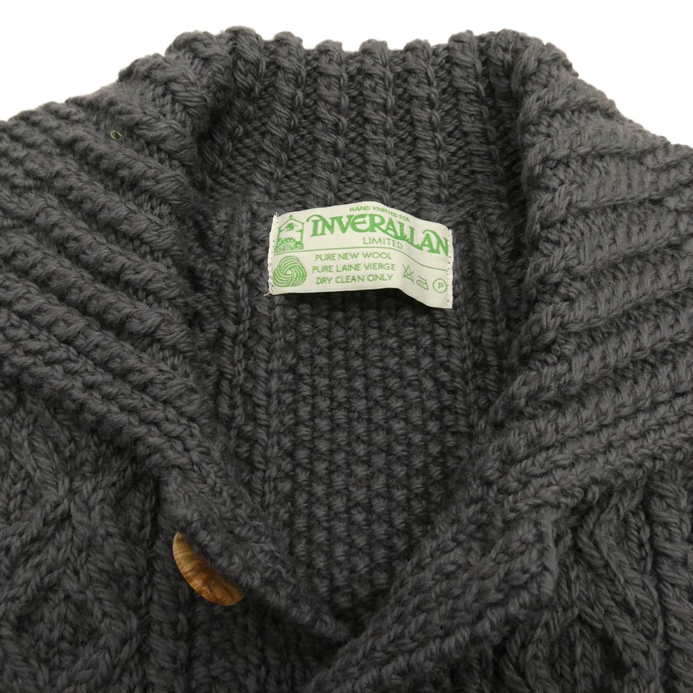 INVERALLAN インバーアラン 3A LUMBER CARDIGAN 緑タグ ランバー カーディガン グレー グレー系【極上美品】【中古】