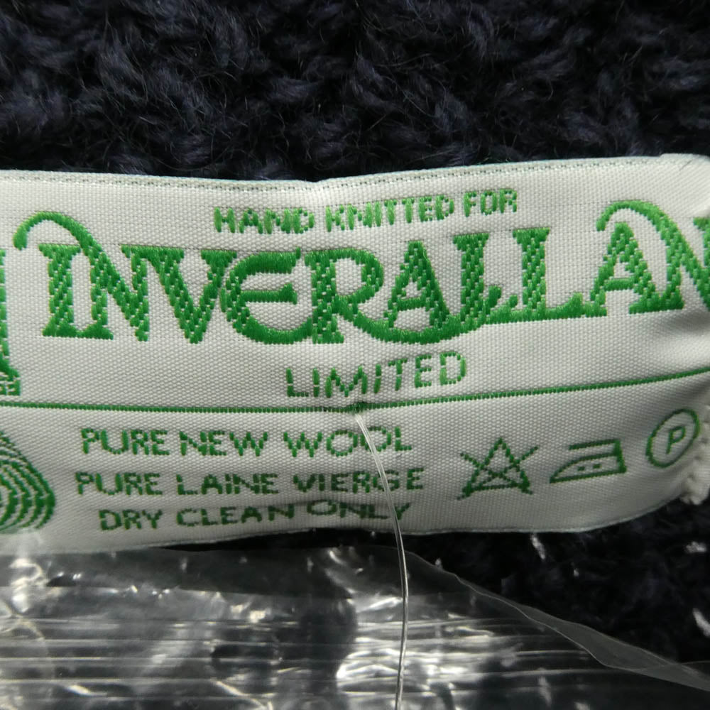 INVERALLAN インバーアラン 3A LUMBER CARDIGAN 緑タグ ランバー カーディガン ネイビー ネイビー系 40【新古品】【未使用】【中古】