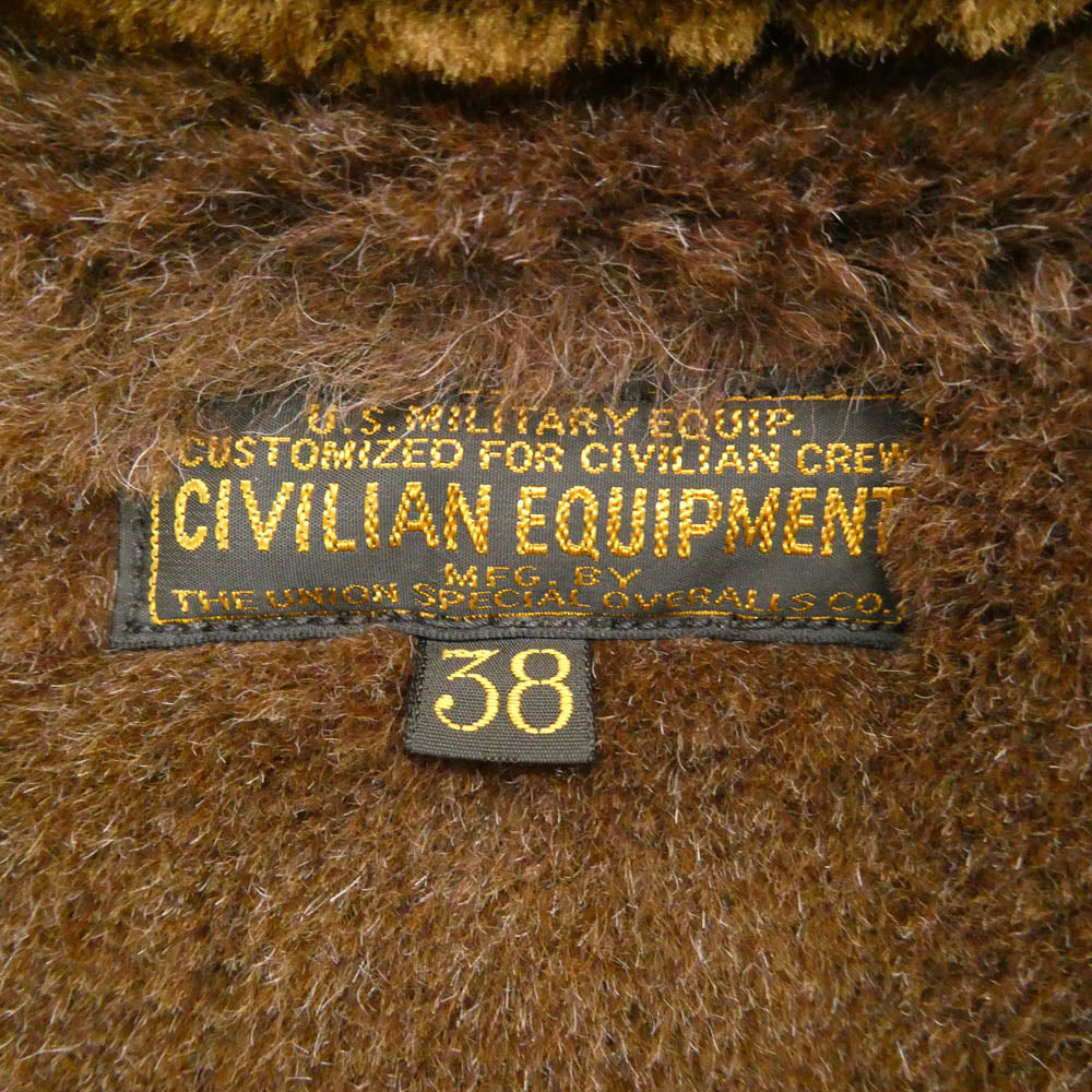 FREEWHEELERS フリーホイーラーズ V8 FLAT OUT"TYPE B-10 CIVILIAN シビリアン B-10 フライトジャケット カーキ系 38【美品】【中古】