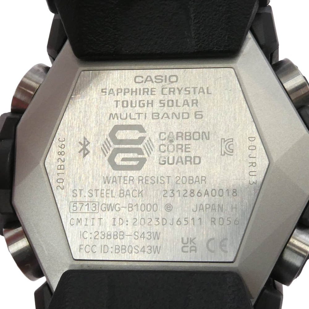 G-SHOCK ジーショック GWG-B1000-1AJF MASTER OF G MUDMASTER FLAGSHIP ソーラー 腕時計 ブラック系【中古】