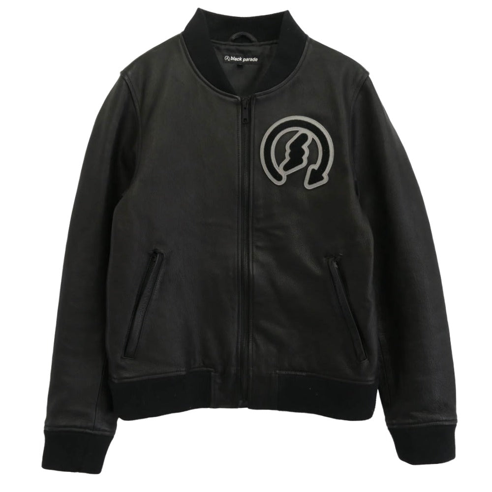 ブラックパレード Leather Varsity Jacket レザー ヴァーシティー ジャケット ブラック系 S【中古】