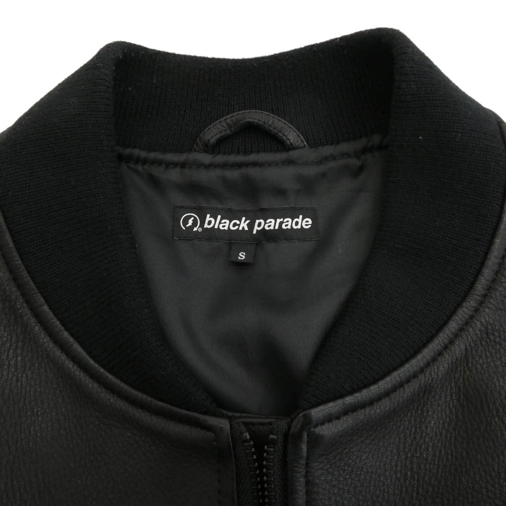 ブラックパレード Leather Varsity Jacket レザー ヴァーシティー ジャケット ブラック系 S【中古】