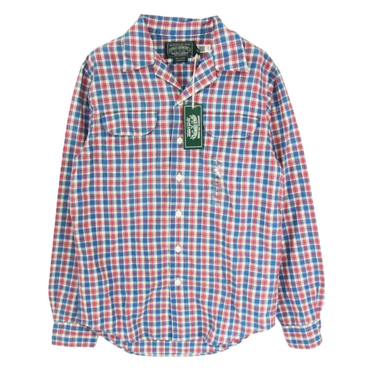 RALPH LAUREN ラルフローレン チャック柄 開襟 長袖シャツ マルチカラー系 XS【極上美品】【中古】