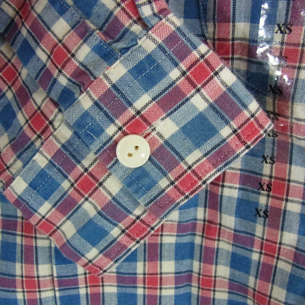 RALPH LAUREN ラルフローレン チャック柄 開襟 長袖シャツ マルチカラー系 XS【極上美品】【中古】