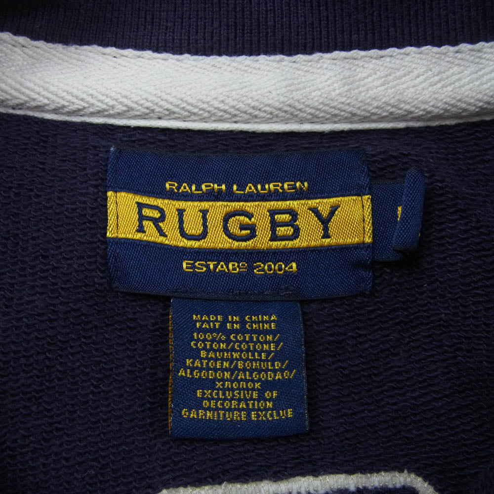 RALPH LAUREN ラルフローレン RUGBY 星条旗ワッペン付 スウェット トラックジャケット パープル系 M【中古】