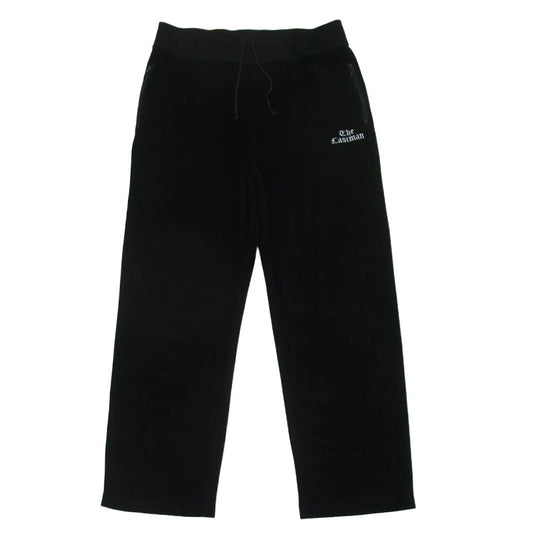 ラストマン 251LM-CT02 VELOUR TRACK PANTS ロゴ刺繍 ベロア トラック パンツ 日本製 ブラック系 S【中古】