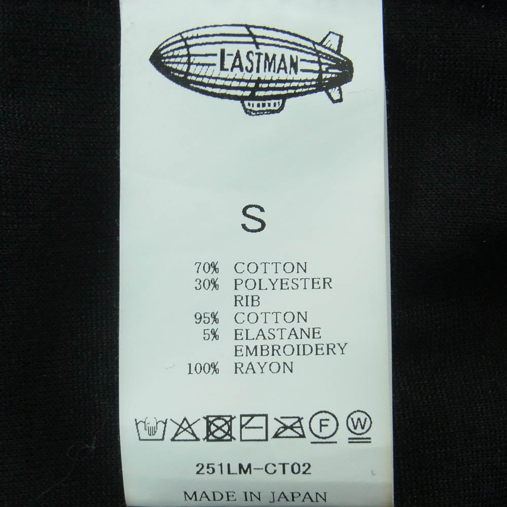 ラストマン 251LM-CT02 VELOUR TRACK PANTS ロゴ刺繍 ベロア トラック パンツ 日本製 ブラック系 S【中古】