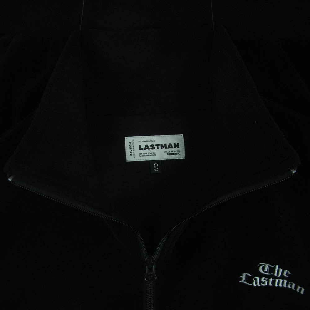 ラストマン LASTMAN 251LM-CT01 VELOUR TRACK JACKET ロゴ刺繍 ベロア トラック ジャケット ブラック系 S【中古】 ラストマン 251LM-CT01 VELOUR TRACK JACKET ロゴ刺繍 ベロア トラック