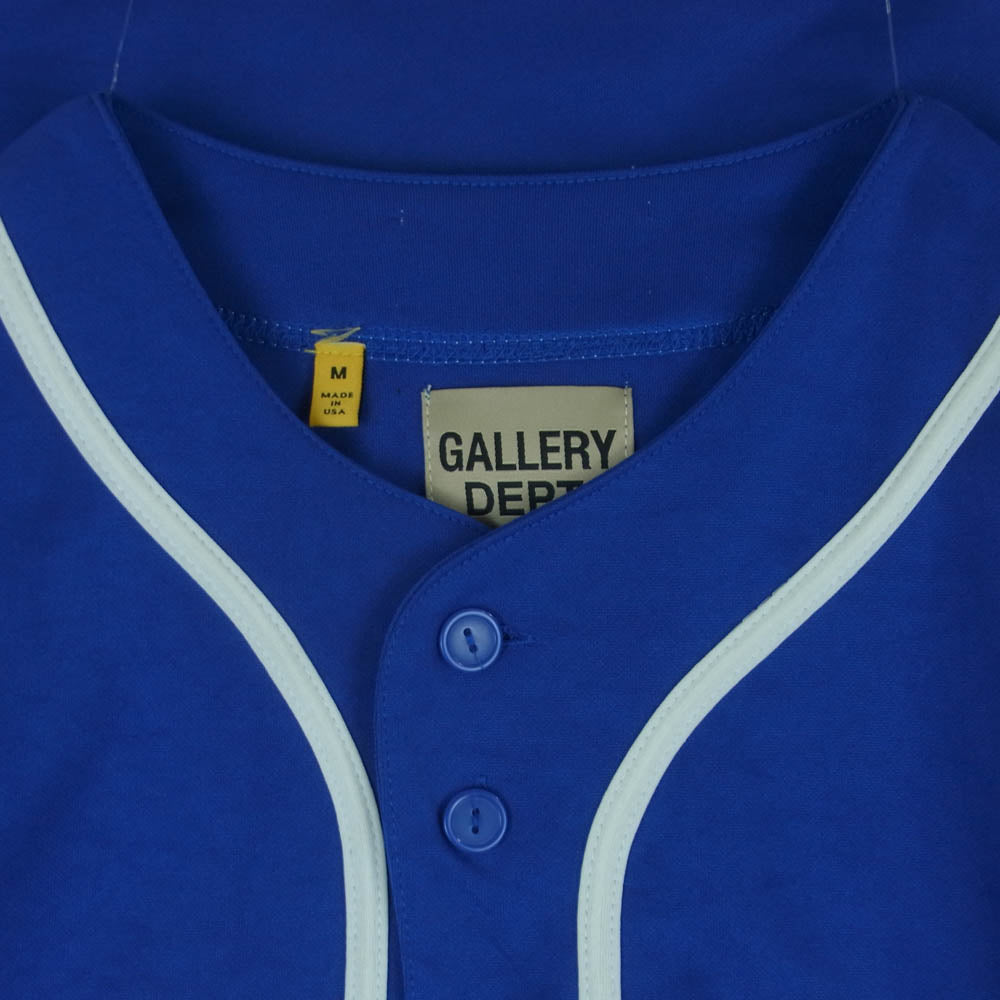 GALLERY DEPT ギャラリーデプト Echo Park Baseball Jersey エコー パーク ロゴワッペン ベースボール シャツ 半袖 ブルー系 M【中古】