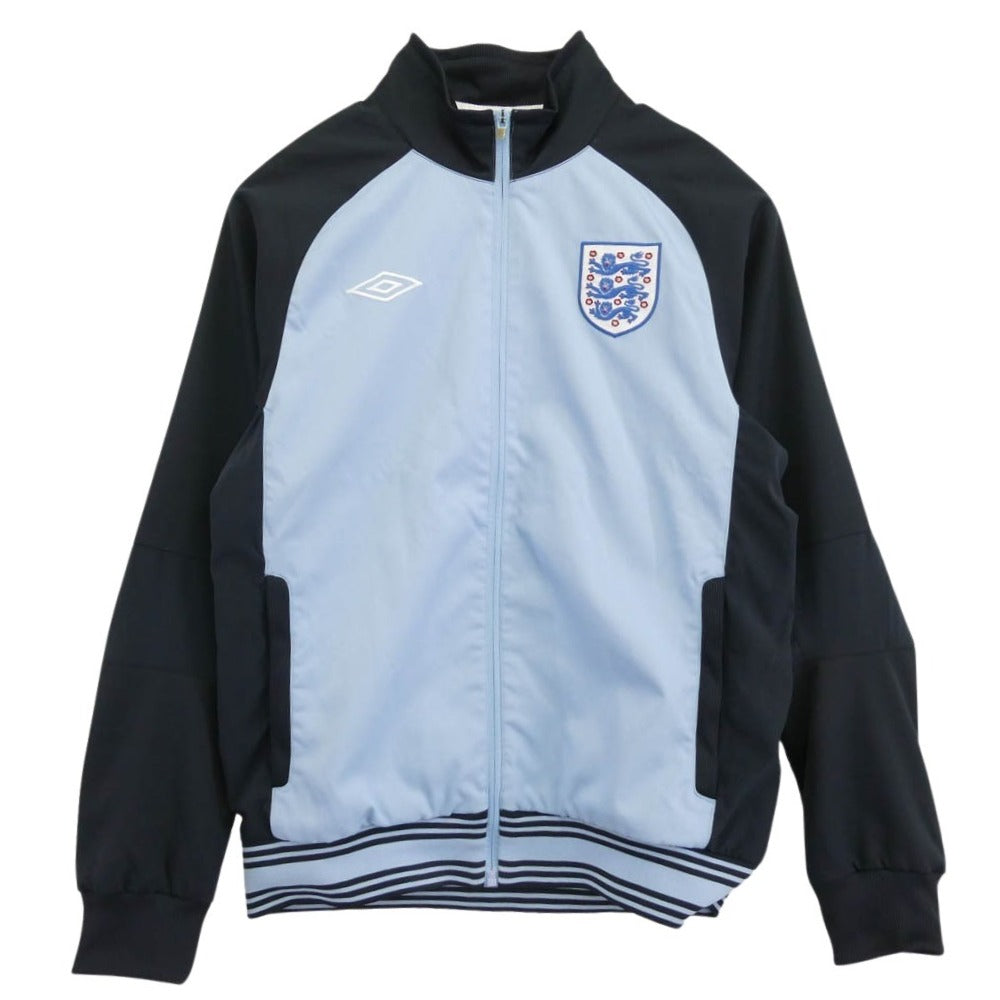 アンブロ UDA4155 UMBRO アンブロ ラグランスリーブ ジャージ ウーブンジャケット トラックジャケット ネイビー系 ライトブルー系 M【中古】