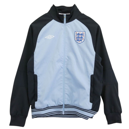 アンブロ UDA4155 UMBRO アンブロ ラグランスリーブ ジャージ ウーブンジャケット トラックジャケット ネイビー系 ライトブルー系 M【中古】