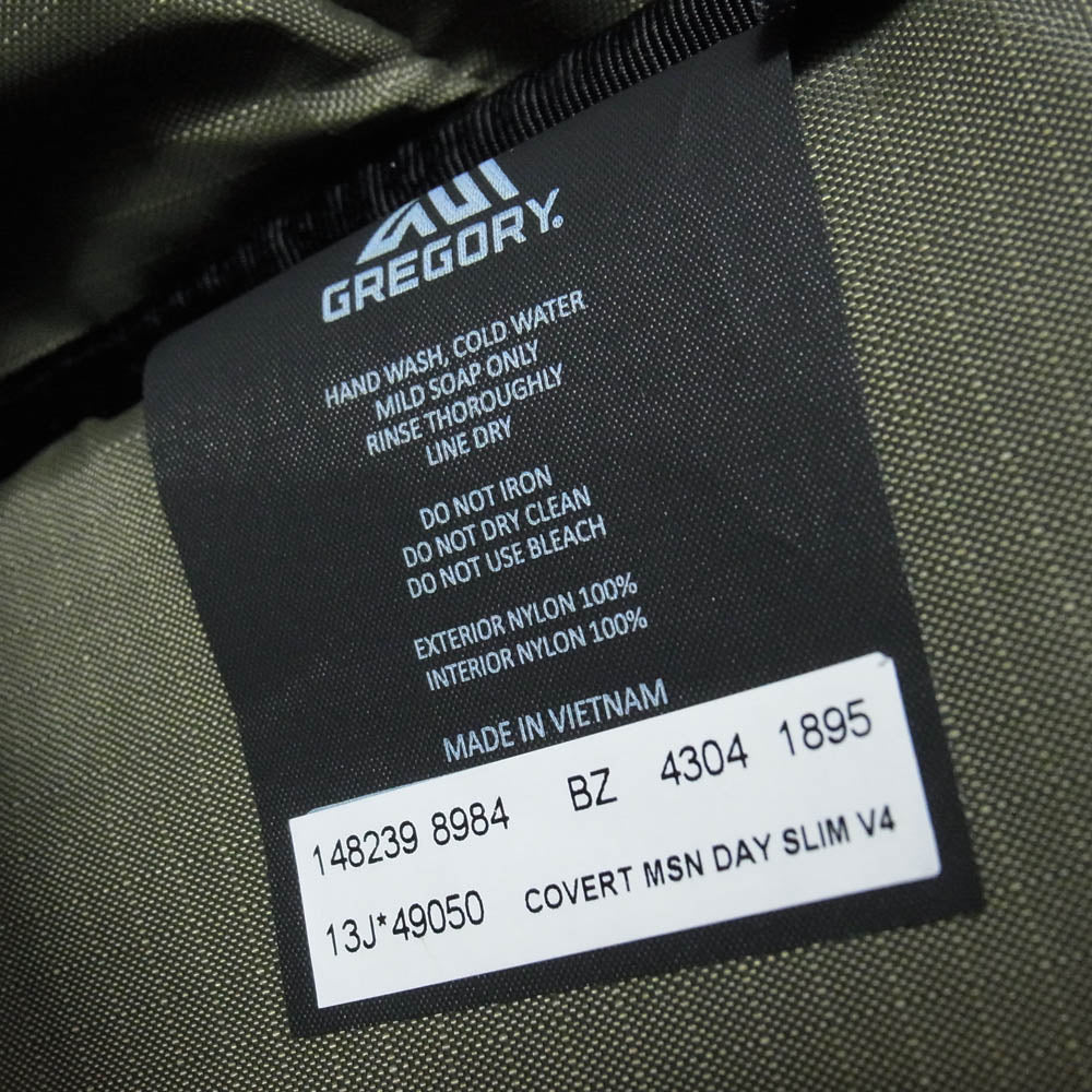 GREGORY グレゴリー COVERT CLASSIC カバートミッションデイスリム V4 リュック バックパック ブラック系【中古】