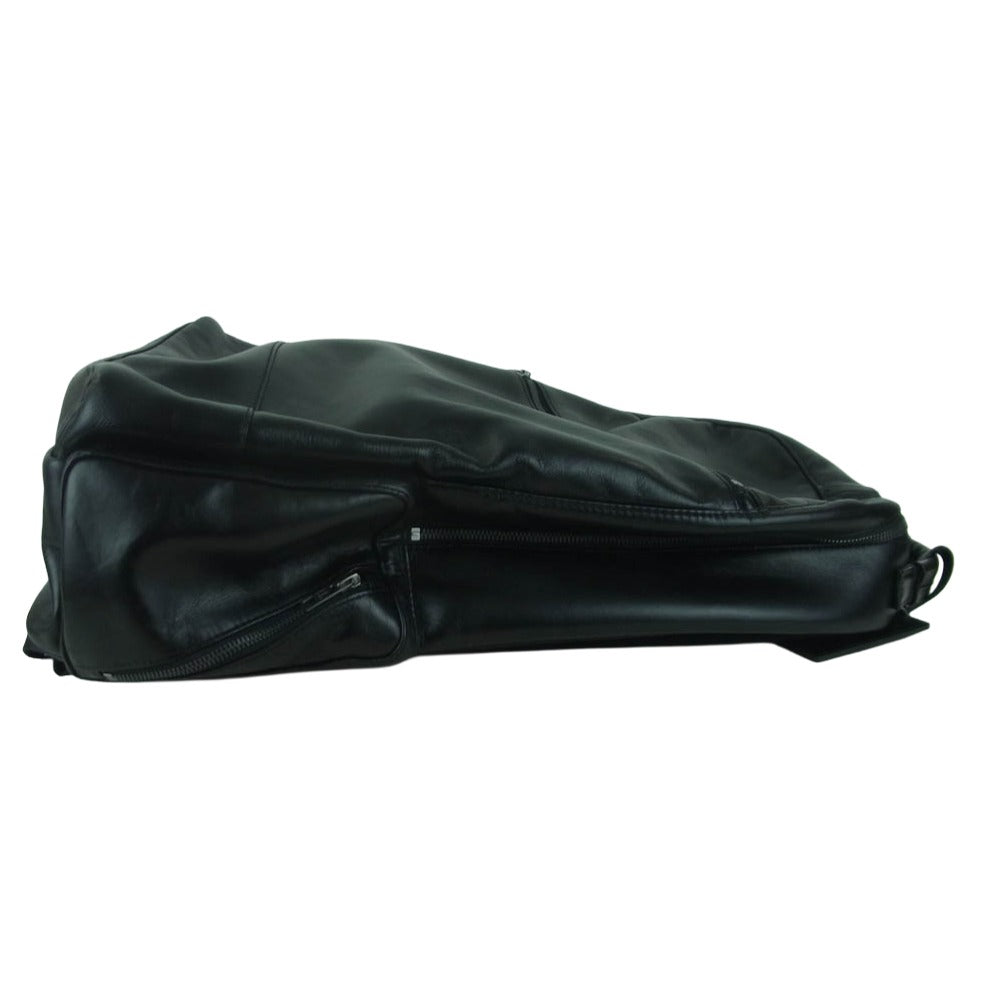 PORTER ポーター 021-01258 LUGGAGE LABEL ラゲッジレーベル ELEMENT DAYPACK エレメント レザー デイパック バックパック リュックサック ブラック系【中古】