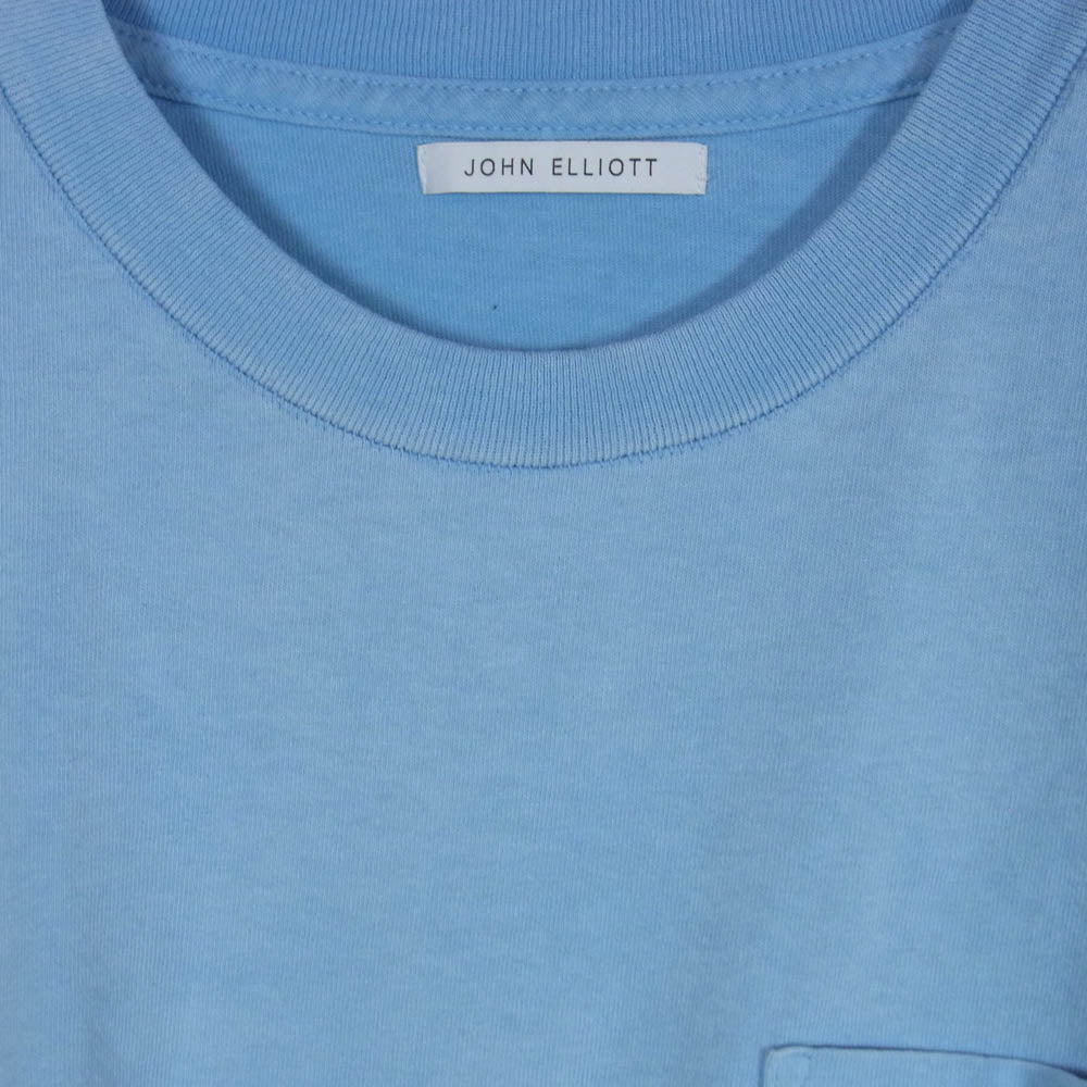 ジョンエリオット クルーネック ポケット 半袖 Tシャツ ライトブルー系【中古】