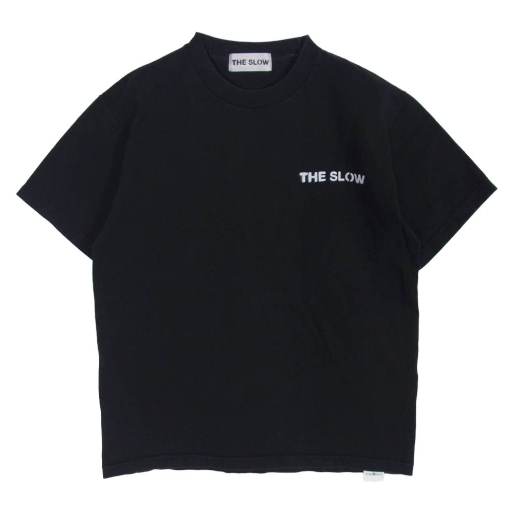 ザ・スロウ ロゴ プリント クルーネック 半袖 Tシャツ ブラック系 M【中古】