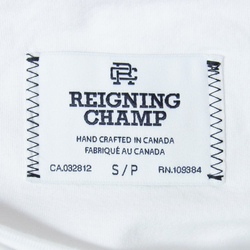 REIGNING CHAMP レイニングチャンプ LIGHTWEIGHT JERSEY クルーネック 半袖 Tシャツ ホワイト系 S【中古】