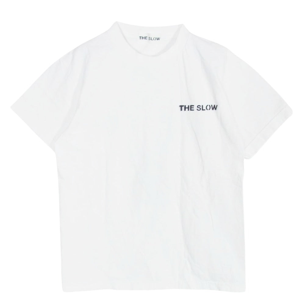 ザ・スロウ ロゴ プリント クルーネック 半袖 Tシャツ ホワイト系 M【中古】