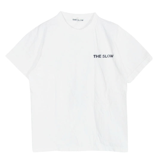 ザ・スロウ ロゴ プリント クルーネック 半袖 Tシャツ ホワイト系 M【中古】