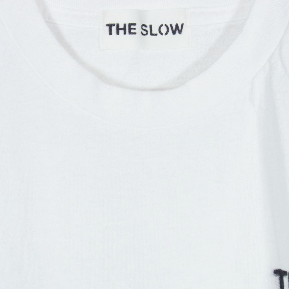 ザ・スロウ ロゴ プリント クルーネック 半袖 Tシャツ ホワイト系 M【中古】