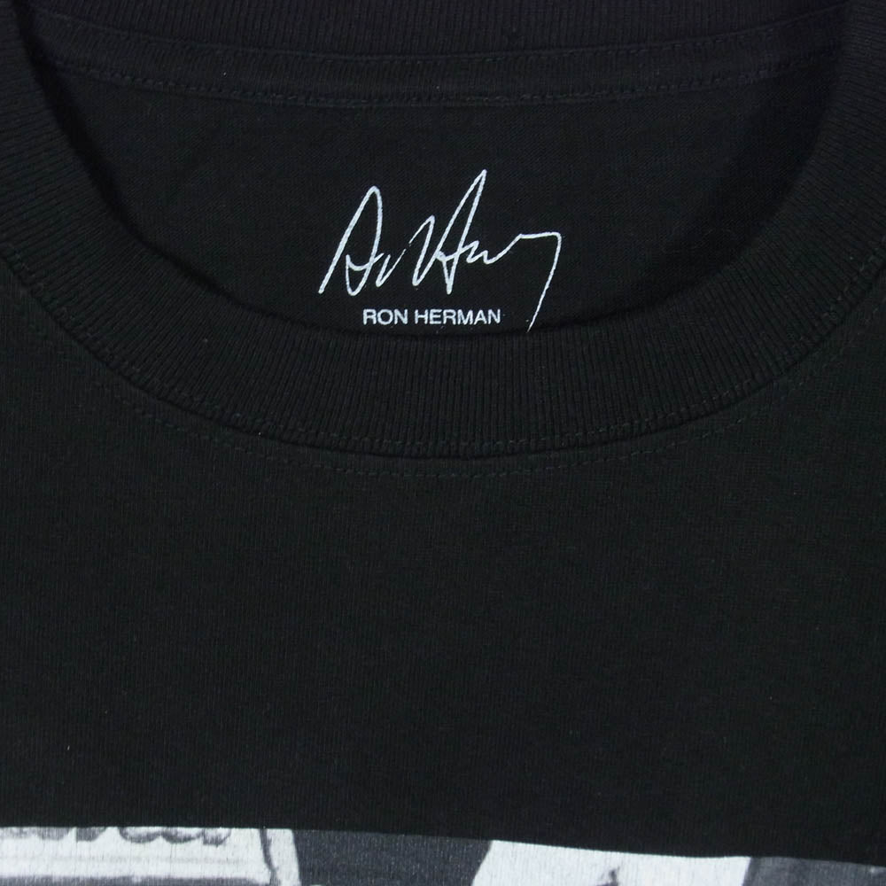 Ron Herman ロンハーマン グラフィック クルーネック 半袖 Tシャツ ブラック系 M【中古】
