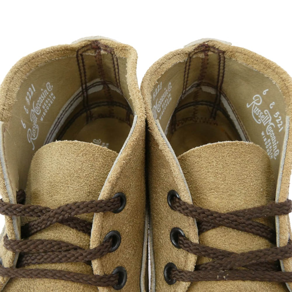 RUSSELL MOCCASIN ラッセルモカシン スポーティング クレーチャッカ スエード チャッカブーツ イエロー ベージュ系 6【中古】