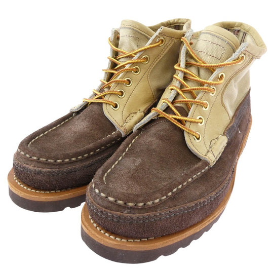RUSSELL MOCCASIN ラッセルモカシン ショートサファリ スエード ビブラムソール ブーツ ブラウン系 ベージュ系 6.5D【中古】