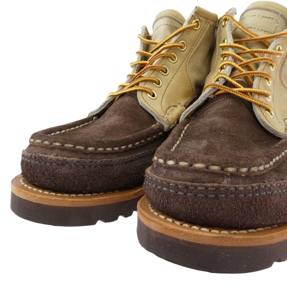 RUSSELL MOCCASIN ラッセルモカシン ショートサファリ スエード ビブラムソール ブーツ ブラウン系 ベージュ系 6.5D【中古】